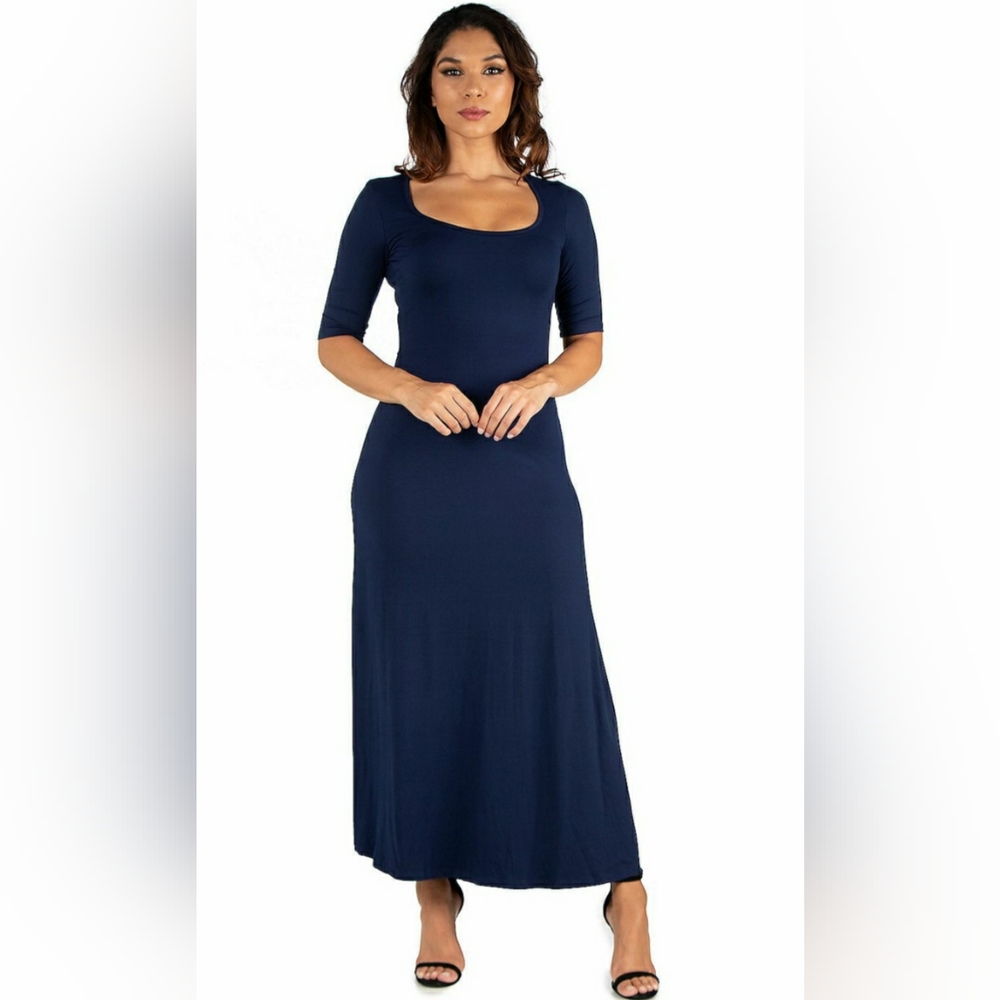 Scoopneck Maxi Dress by 24Seven